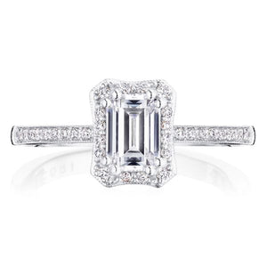 Tacori 14k Gold Pave Halo Diamond Engagement Ring