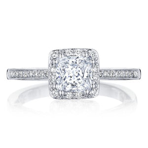 Tacori 14k Gold Pave Halo Diamond Engagement Ring