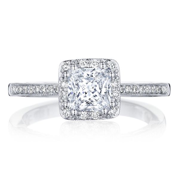 Tacori 14k Gold Pave Halo Diamond Engagement Ring