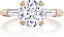 Tacori Halo Engagement Ring w/ Pave Set Diamonds