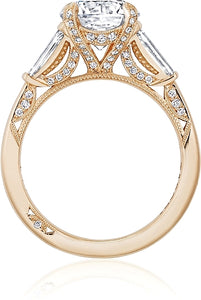 Tacori Halo Engagement Ring w/ Pave Set Diamonds
