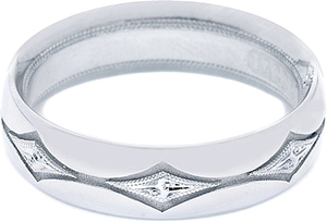 Tacori Men's Engraved Wedding Band 6.0mm