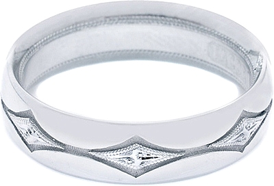 Tacori Men's Engraved Wedding Band 6.0mm