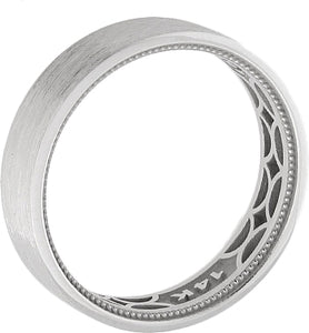 This mens band by Tacori features a brushed polished finish. Only a...