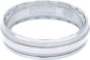 Tacori Men's Wedding Band With Crescent Design 6.0mm