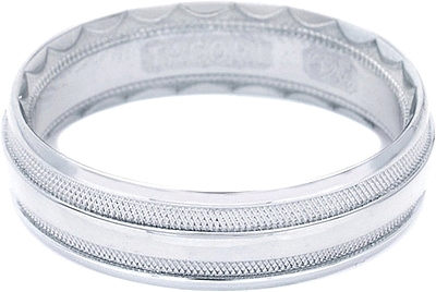 Tacori Men's Wedding Band With Crescent Design 6.0mm