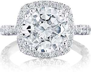 Tacori Pave Halo Diamond Engagement Ring