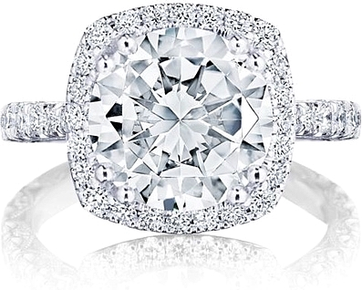 Tacori Pave Halo Diamond Engagement Ring