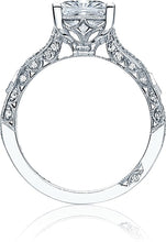 Tacori Pave Ribbon Princess Cut Diamond Engagement Ring