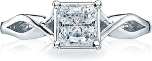 Tacori Princess Cut Criss Cross Solitaire Engagement Ring