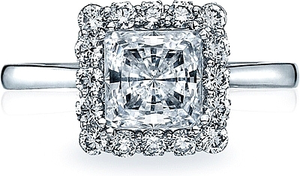 A Tacori princess cut diamond fit for a queen! Revel in the marvelo...