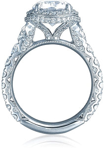 Tacori RoyalT Graduated Prong Set Diamond Engagement Ring w/ Bloom