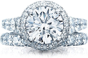 Tacori RoyalT Graduated Prong Set Diamond Engagement Ring w/ Bloom