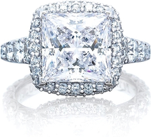 Tacori RoyalT Princess Cut Diamond Engagement Ring w/ Bloom