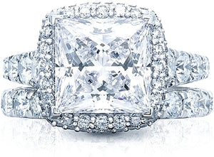 Tacori RoyalT Princess Cut Diamond Engagement Ring w/ Bloom