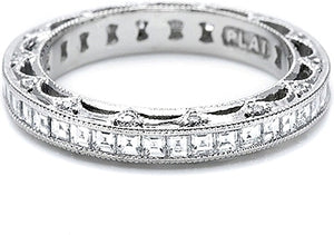 Tacori Square Emerald Cut Diamond Wedding Ring