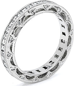 Tacori Square Emerald Cut Diamond Wedding Ring
