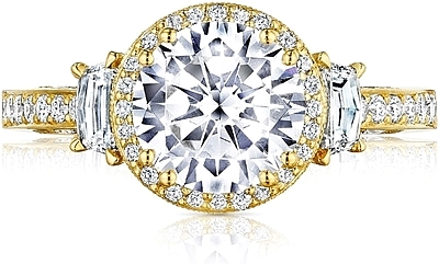 Tacori Three Stone Diamond Engagement Ring