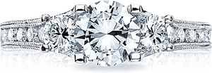 Tacori Three Stone Diamond Engagement Ring