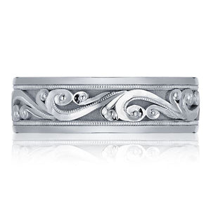 Hand Engraved Gents Wedding Band