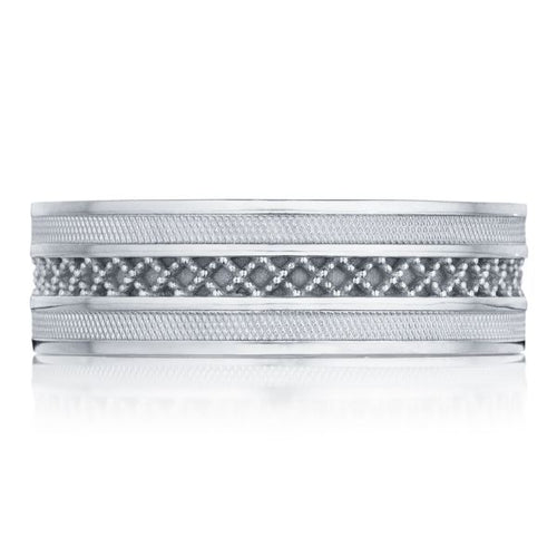 Gents 7mm Milgrain Wedding Band-122-7