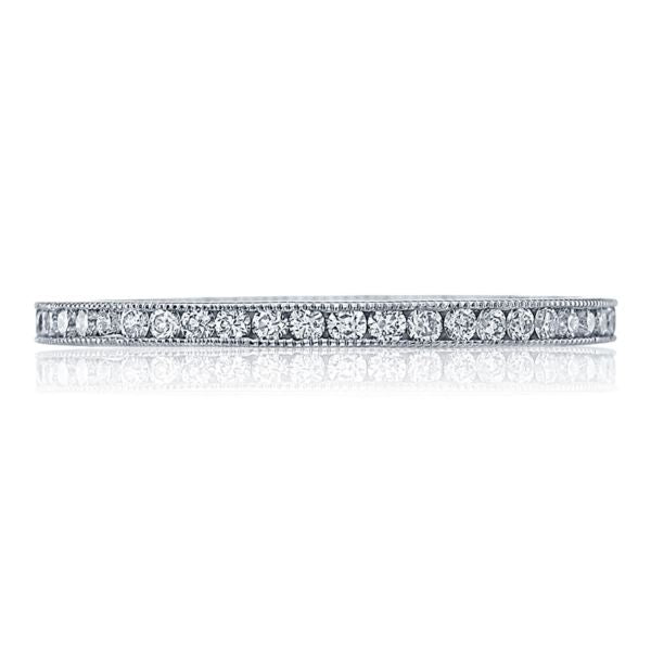Tacori Crescent and Milgrain Diamond Engagement Ring