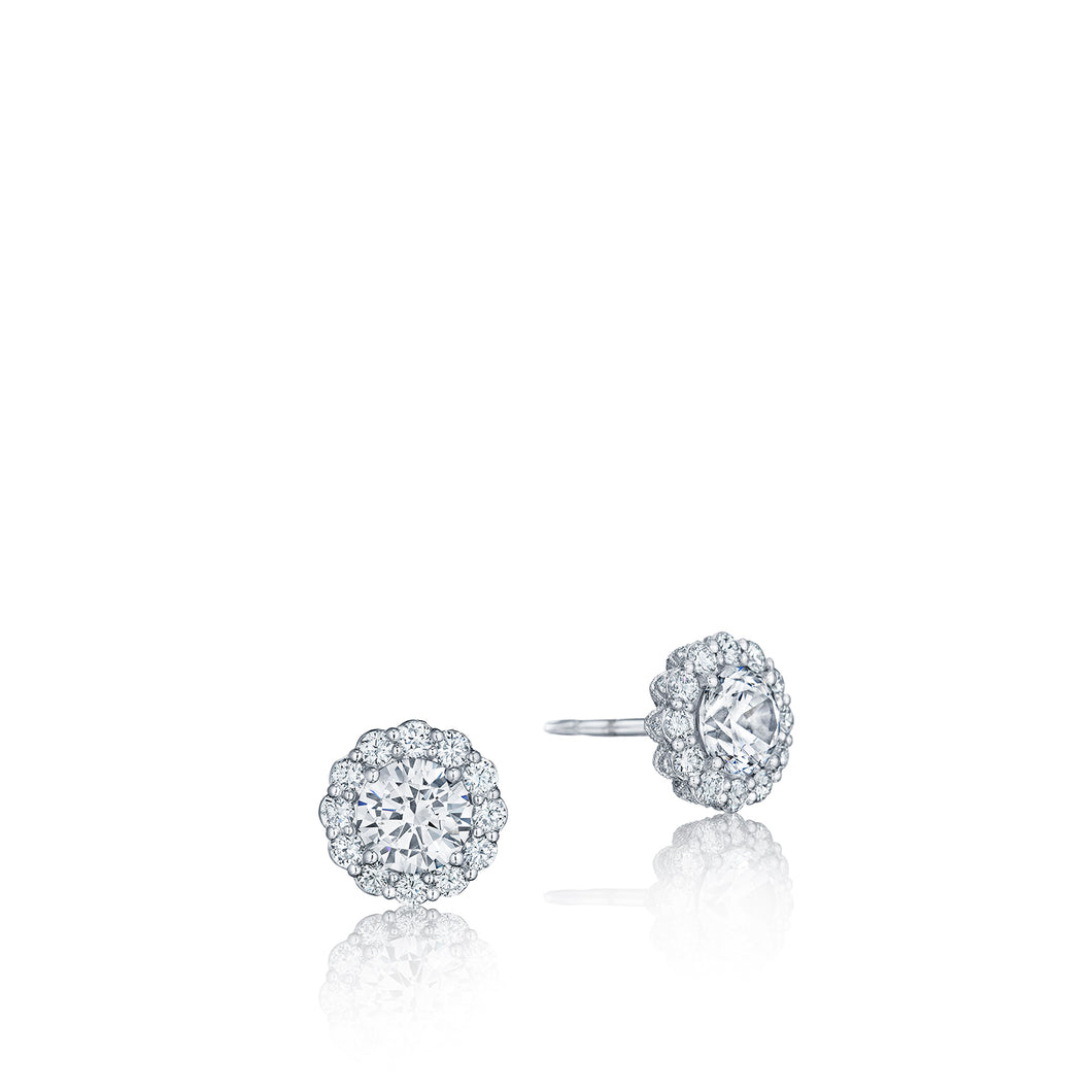 Let your Tacori stud earrings do all the talking. A beautiful round...