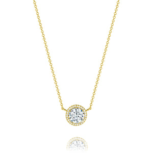 A crown of pave set diamonds encircles and blooms the perfect round...