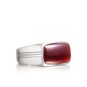 Step out in style with this east-west Garnet over Mother of Pearl g...