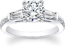 Tapered Baguette Diamond Engagement Ring