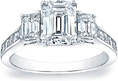 3 stone channel set diamond ring deals
