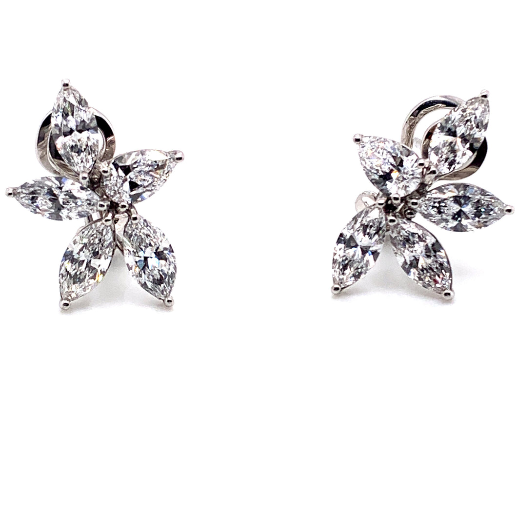 These stunning earrings feature diamonds that total 5.23cts.