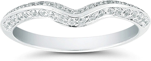 This beautiful wedding band is made by Vatche and features round br...