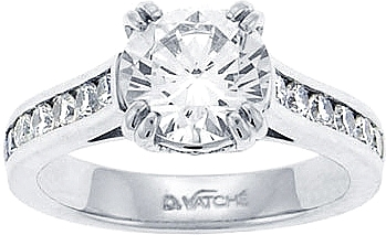 Vatche Channel-set Double U Prong .46ct Engagement Ring