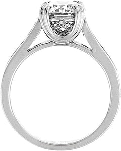 This sleek and stylish engagement ring setting by Vatche features 5...