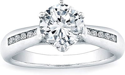 120 Vatche Channel set Royal Crown Engagement Ring .15ct tw nda