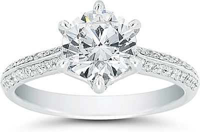196 Vatche Pave Diamond Swan Engagement Ring H