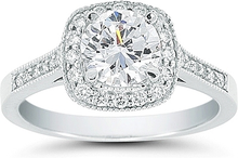 Vatche Pave Grace Engagement Ring .29ct tw