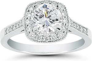 Vatche Pave Grace Engagement Ring .29ct tw