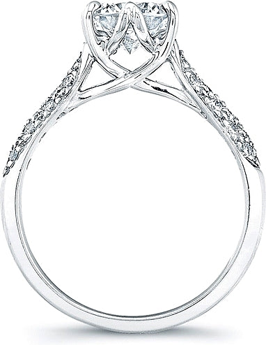 Vatche Pave Set Royal Crown Setting .20ct tw 14K White Gold