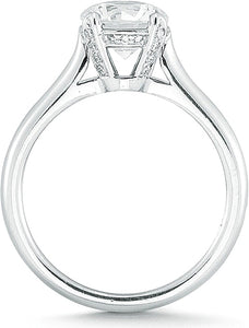 Vatche Solstice Solitaire Engagement Ring with Pave Accents