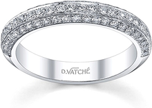 Vatche Three Row Pave Diamond Engagement Ring