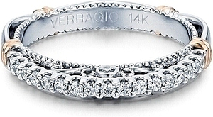 PARISIAN-103SW 14K wedding ring from the Parisian Collection, featu...