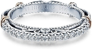 PARISIAN-121W 14K wedding ring from the Parisian Collection, featur...