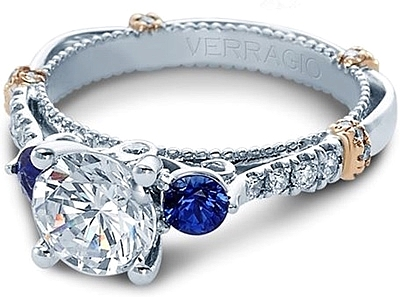 Verragio sapphire best sale engagement rings