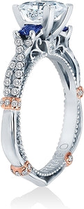 Verragio Diamond and Sapphire Twist Engagement Ring