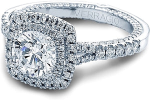 Verragio Double Halo Split Shank Engagement Ring