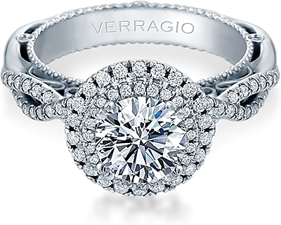AFN 5048R Verragio Double Halo Twist Engagement Ring H.L