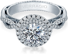 Verragio Double Halo Twist Engagement Ring