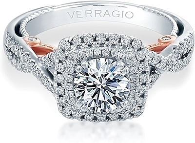 Verragio double 2025 halo engagement ring